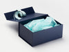 Mint Green Tissue Paper Featured in Navy Gift Box