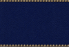 Navy Satin Ribbon with Gold Stitched Edge
