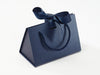 Sample Small Navy Blue BoxBag® Supplied with Navy Ribbon and Rope Handles