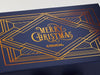 Navy Blue Gift Box with Custom Printed Copper Foil Logo