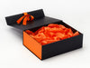 Orange Tissue Paper Featured with Black Gift Box and Orange FAB Sides®