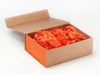 Orange Tissue Paper Featured with Natural Kraft Gift Box and Orange FAB Sides®
