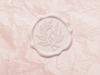 Pale Pink Wax Seal with Pale Pink Tissue Paper
