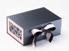 Powder Pink Ribbon with Pale Pink Hearts FAB Sides® on Pewter Gift Box