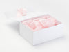 Powder Pink Tissue Paper Featured in White Gift Box