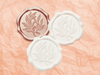 Rose Gold, Ivory and White Wax Seals Featured with Peach Tissue Paper