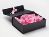 Rose Pink Tissue Paper Featured in Black Gift Box