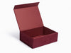 Sample A4 Deep Burgundy Faux Suede Gift Box Assembled Open