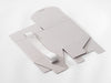 Cloud grey large soft boxes with ribbons on a white background