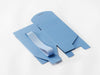 Sample dusky blue small soft boxes on white background