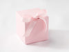 Pale Pink Large Softbox gift box with a bow on a white background