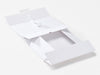 Sample White Double Bottle Gift Box Partially Assembled