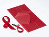 Sample Small Red BoxBag® Supplied Flat with Ribbon and Rope Handles