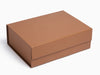 Sample Tan Faux Leather A4 Deep Gift Box Assembled