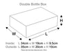 Sample White Double Bottle Gift Box Assembled Line Drawing