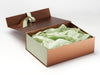 Sage Green FAB Sides® Featured on Copper Gift Box with Seafoam Green Tissue and Spring Moss Ribbon