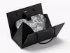 Metallic Silver Tissue Paper inside Black Boxbags