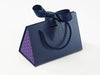 Small Navy BoxBags® Featured With Custom Logo Printed Side Panel Labels from brokenlogo