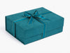 Teal Satin Ribbon with Gold Stitched Edge 20m Roll