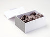 Slate Grey Tissue Featured in White Gift Box with Grey Linen FAB Sides®