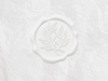 White Wax Seal Featured on White Tissue Paper