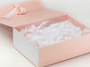 White FAB Sides® Featured on Pale Pink Gift Box with White Tissue Paper