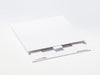 White A6 Shallow Gift Box Sample Supplied Flat with Ribbon Tab