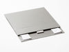 Silver A6 Shallow Gift Box Supplied Flat with Ribbon Tab