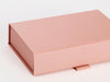 Rose Gold A6 Shallow Gift Box Sample Front Flap Detail