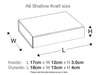 A6 Shallow Kraft Gift Box Assembled Size