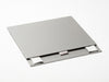 Silver A5 Shallow  Gift Box Supplied Flat with Ribbon Tab