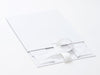 White Medium Folding Gift Box With Fixed Ribbon Supplied Flat
