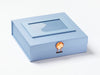 Medium Pale Blue Gift Box with Morganite Gemstone Closure and Pale Blue Photo Frame