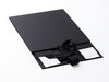 Black Medium Gift Boxes with fixed grosgrain ribbon