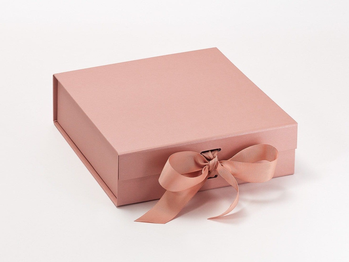 Rose Gold Medium Folding Gift Box Sample with changeable ribbon