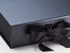 Pewter Medium Folding Gift Box Sample Ribbon Detail