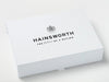 White A4 Shallow Gift Box with Custom Black Foil Logo