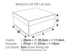 Black Medium Lift Off Lid Gift Box Assembled Size