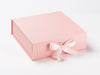 Pale Pink Gift Box with pink gingham ribbon from Foldabox