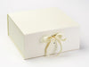 Ivory XL Deep Folding Gift Box with Changeable Ribbon