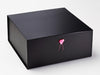 Black XL Deep Gift Box with Pink Spinel Heart Gemstone Closure