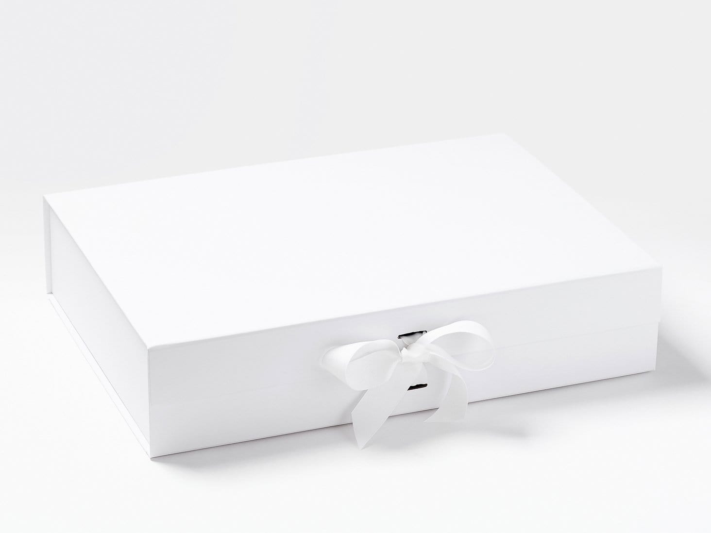White A3 Deep Gift Box Sample with Changeable Ribbon