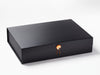 Black A3 Shallow Gift Box featured with Morganite Gemstone