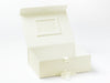 Ivory A4 Deep Gift Box with Ivory Photo  Frame Affixed to Inside  Lid