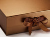A4 Deep Copper Luxury Gift Box Sample Ribbon Detail