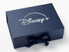 Navy Blue Gift Box with Custom Printed Silver Foil Disney Logo