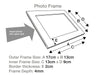 White Photo Frame Size Drawing