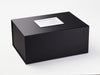 Black A3 Deep Gift Box No Ribbon Featured with White Photo Frame