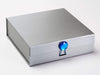 Tanzanite Gemstone Closure on Silver Medium Gift Box