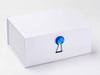 Tanzanite Gemstone Closure on White A5 Deep Gift Box